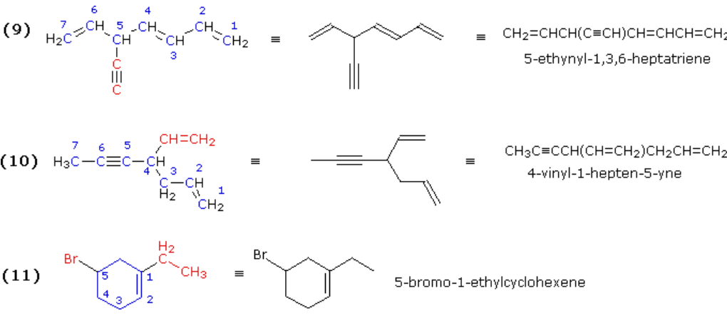 IUPAC naming of alkyne